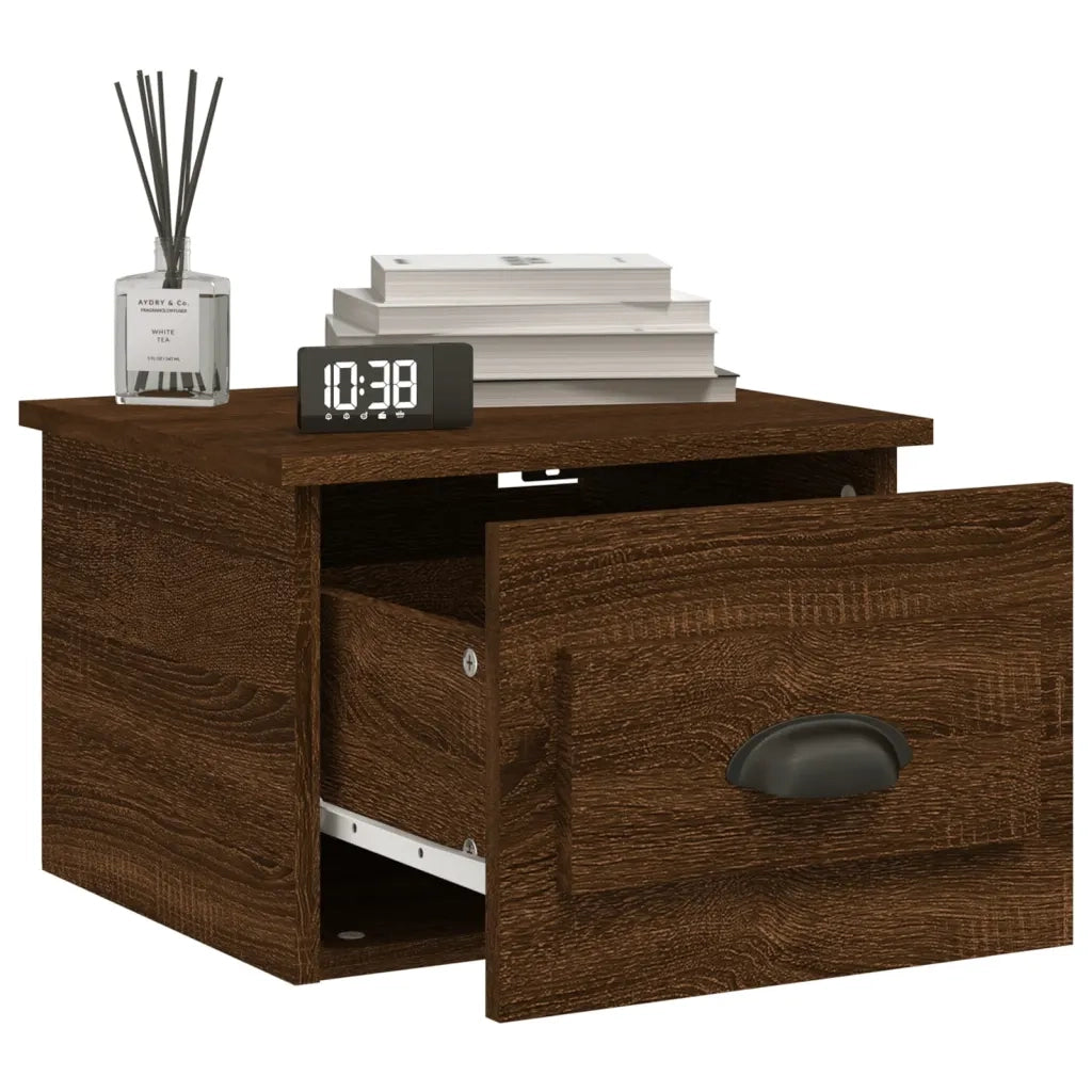 Comodino a Parete Rovere Marrone 41,5x36x28 cm 816390