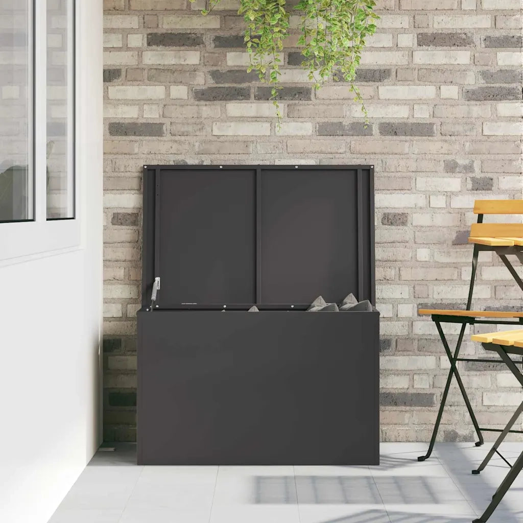 Scatola di Stoccaggio Esterno Nero 80 x 50,5 x 50 cm Acciaio CFW5394257