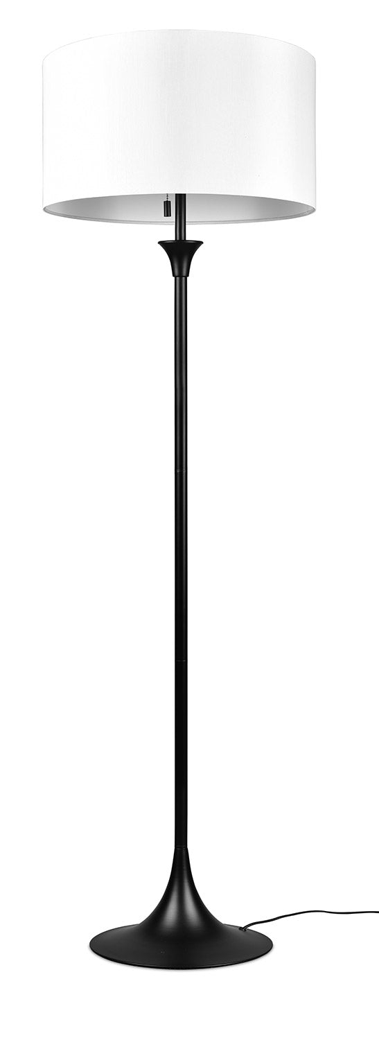 Piantana da Interno Attacco E27 in Metallo Nero Opaco