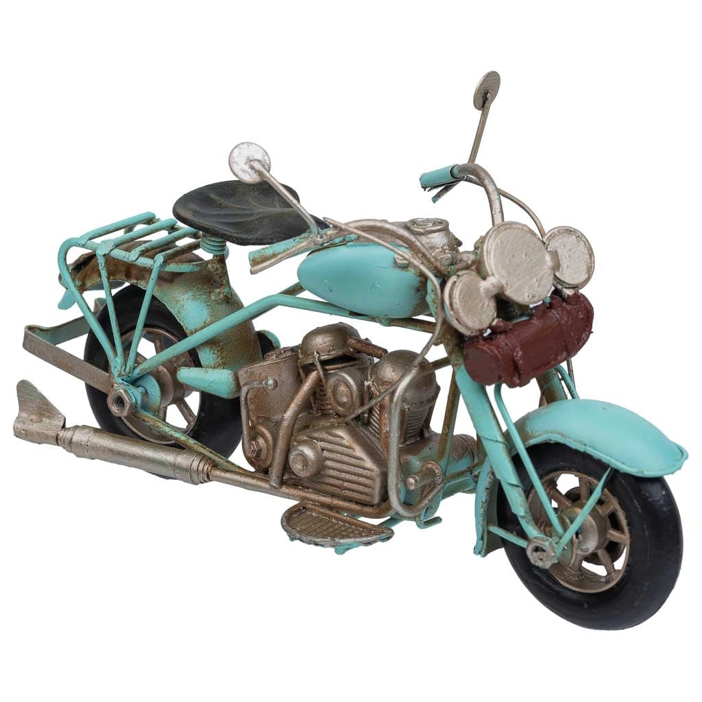 Moto metallo blu 19.5x8x11.5h cm