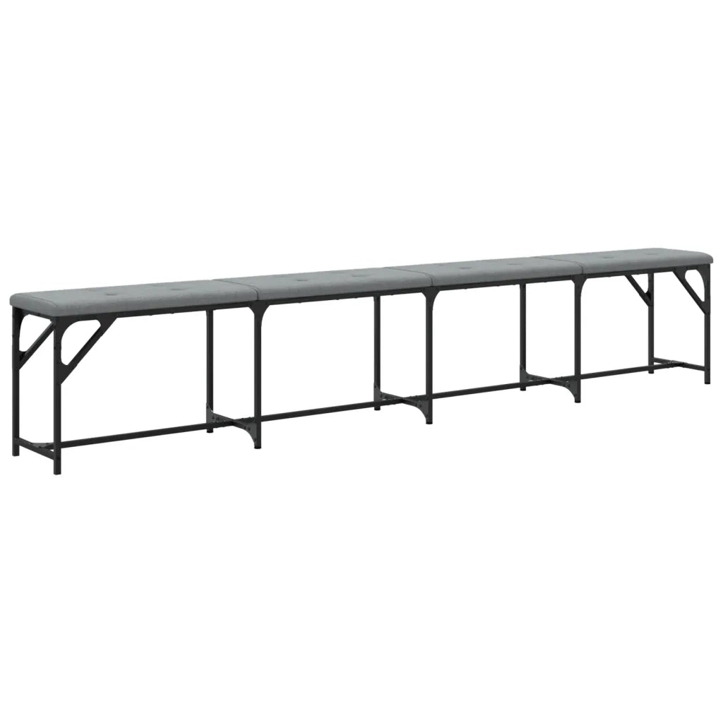 Panca da Pranzo Grigio Chiaro 248x32x45 cm in Acciaio e Tessuto CFW2233921