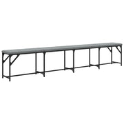 Panca da Pranzo Grigio Chiaro 248x32x45 cm in Acciaio e Tessuto CFW2233921