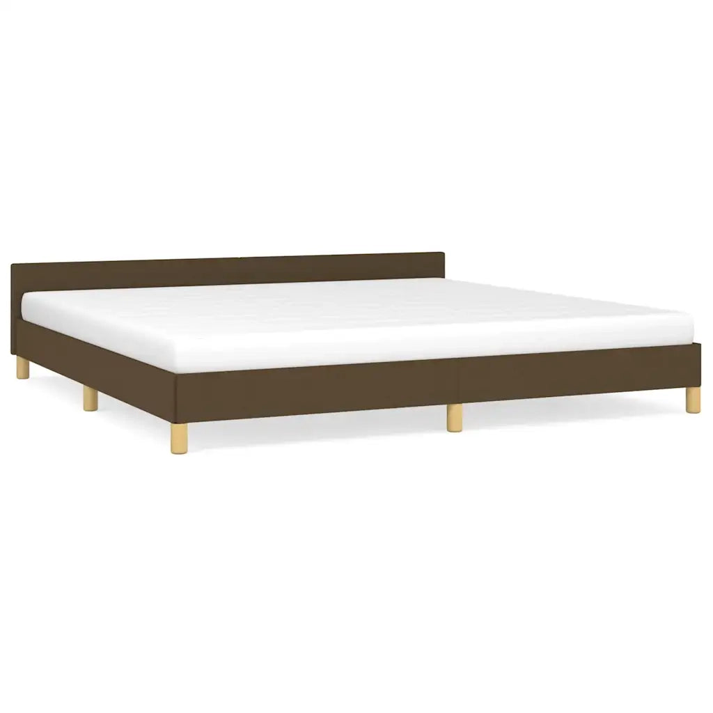 Giroletto senza Materasso Marrone Scuro 200x200 cm in Tessuto 347442