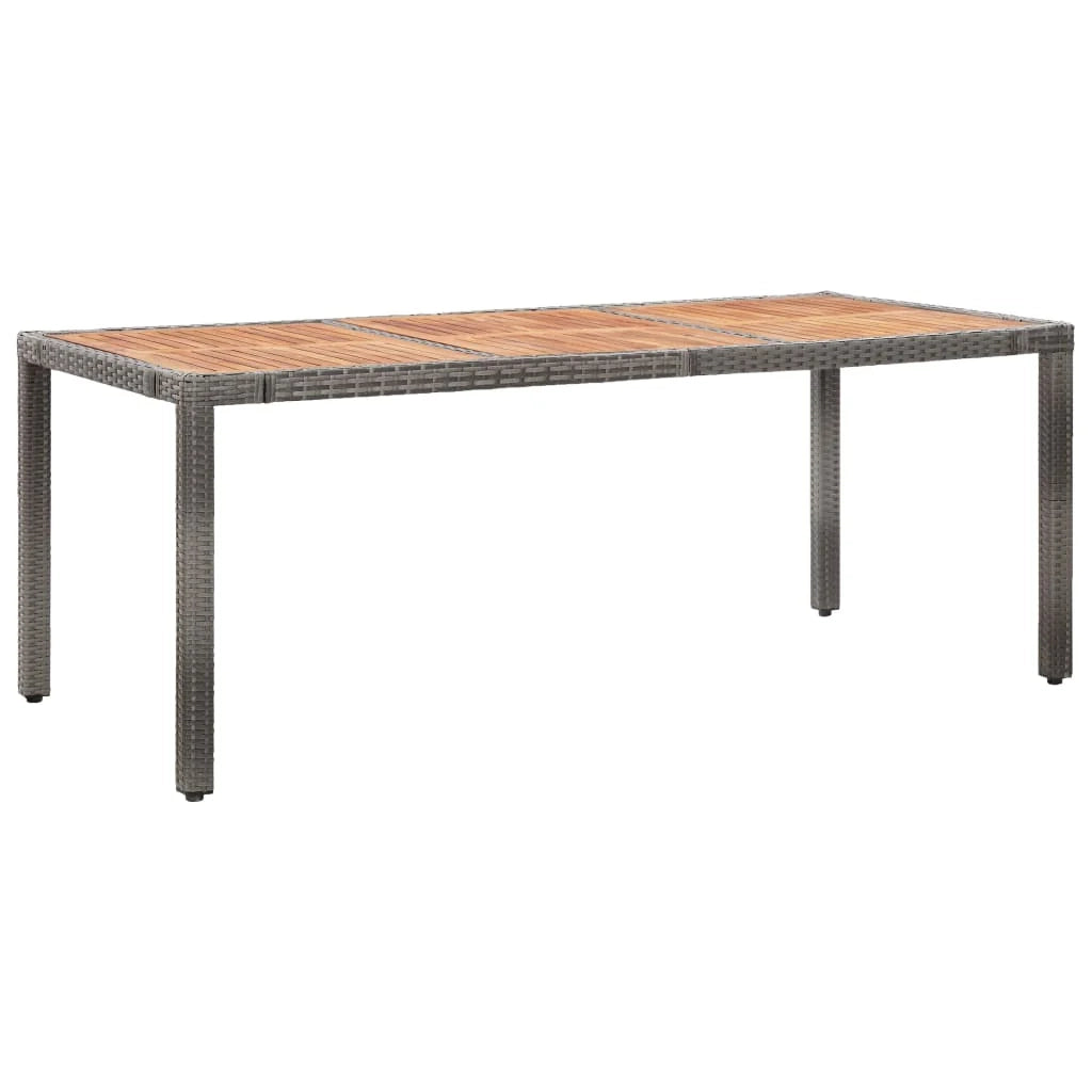 Set di mobili da giardino mobili da esterno 9 pezzi con cuscini resina intrecciata grigia 02_0018090