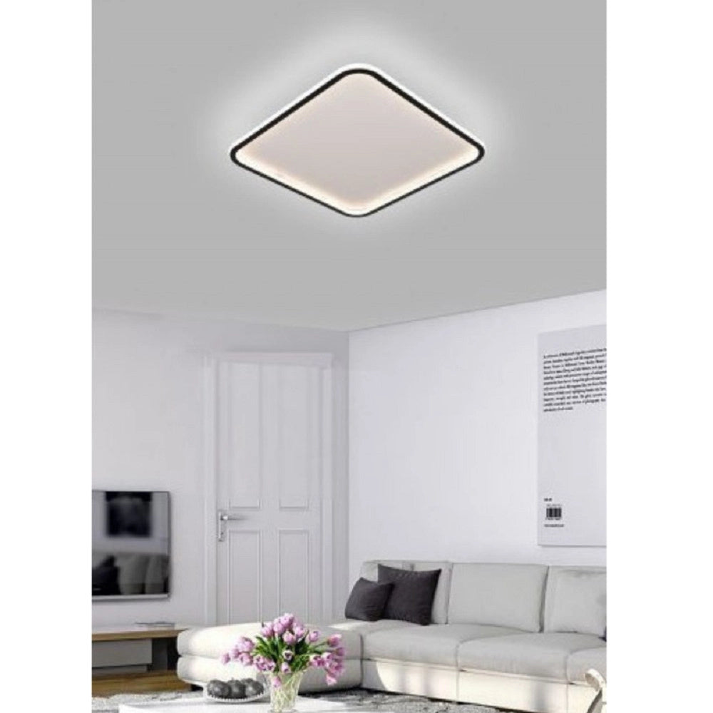 Trade Shop - Plafoniera A Led Moderna Da Soffitto Quadrata 50w Luce Fredda Naturale Calda C12 -