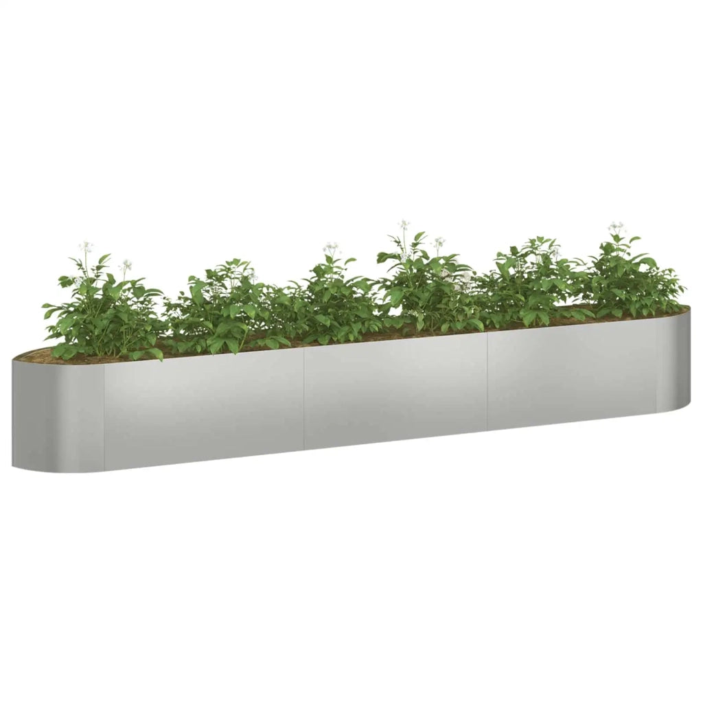 Letto rialzato da giardino Acciaio zincato 300 x 40 x 40 cm 8011731