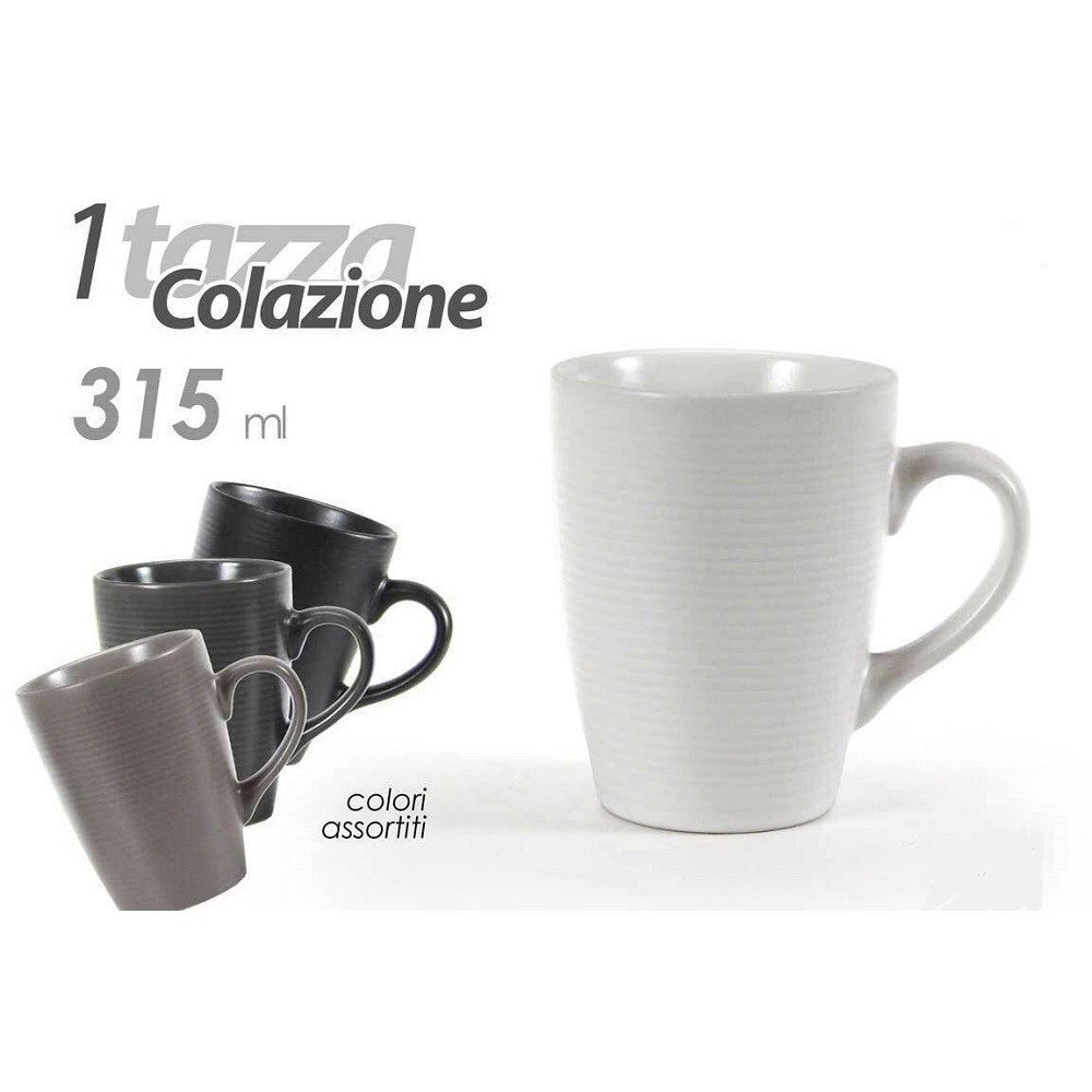 Trade Shop - Tazza Tazzina Per Caffè 315 Ml Colazione Classica Vari Colori Assortiti 805752 -