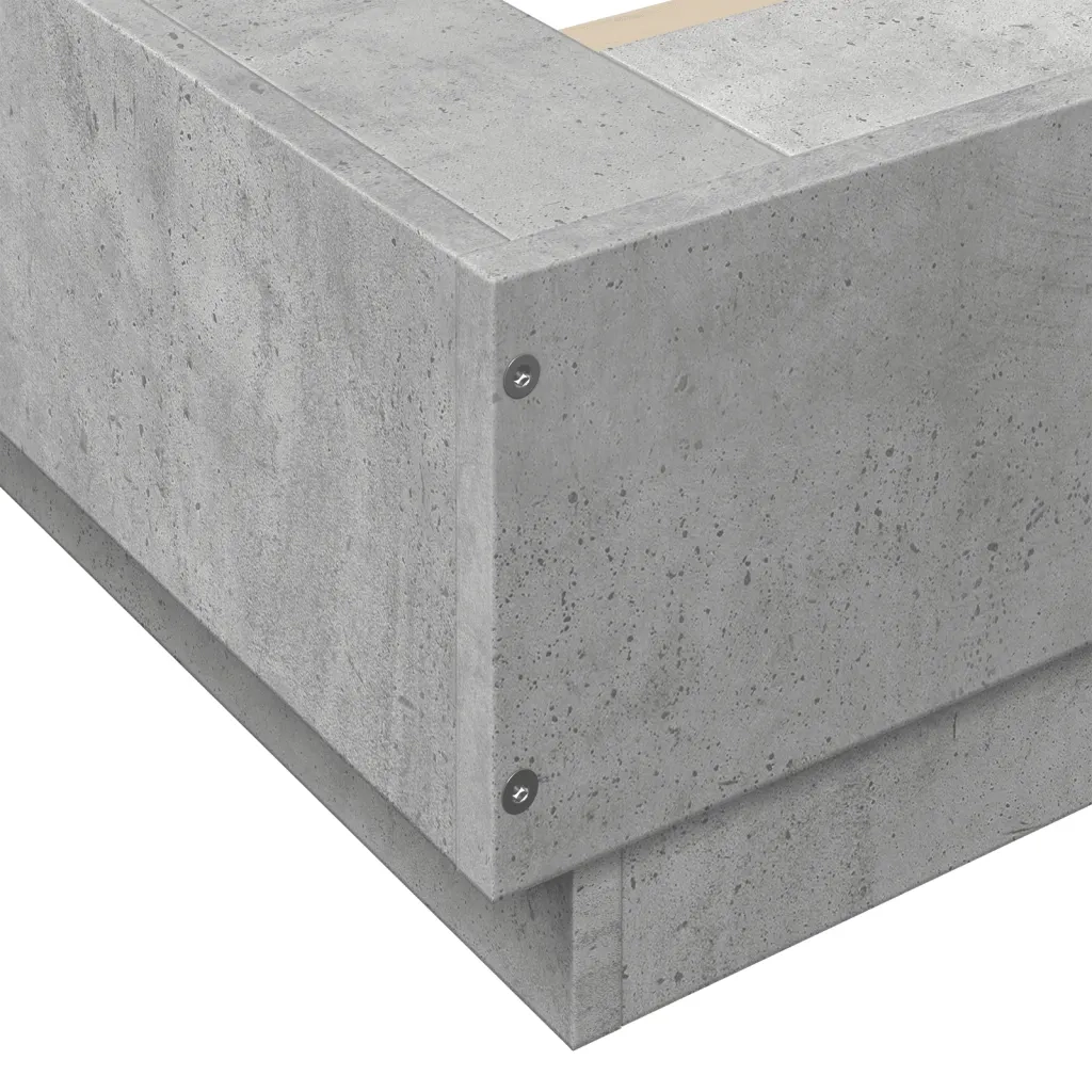 Giroletto-Struttura Letto Grigio Cemento 180x200 cm in Legno Multistrato 512513