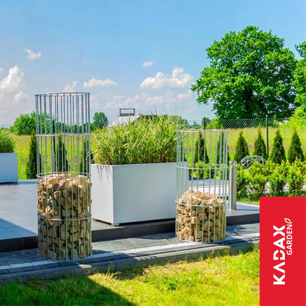 Pergola da giardino KADAX per piante e fiori, palo in metallo da 80 cm + ancoraggi