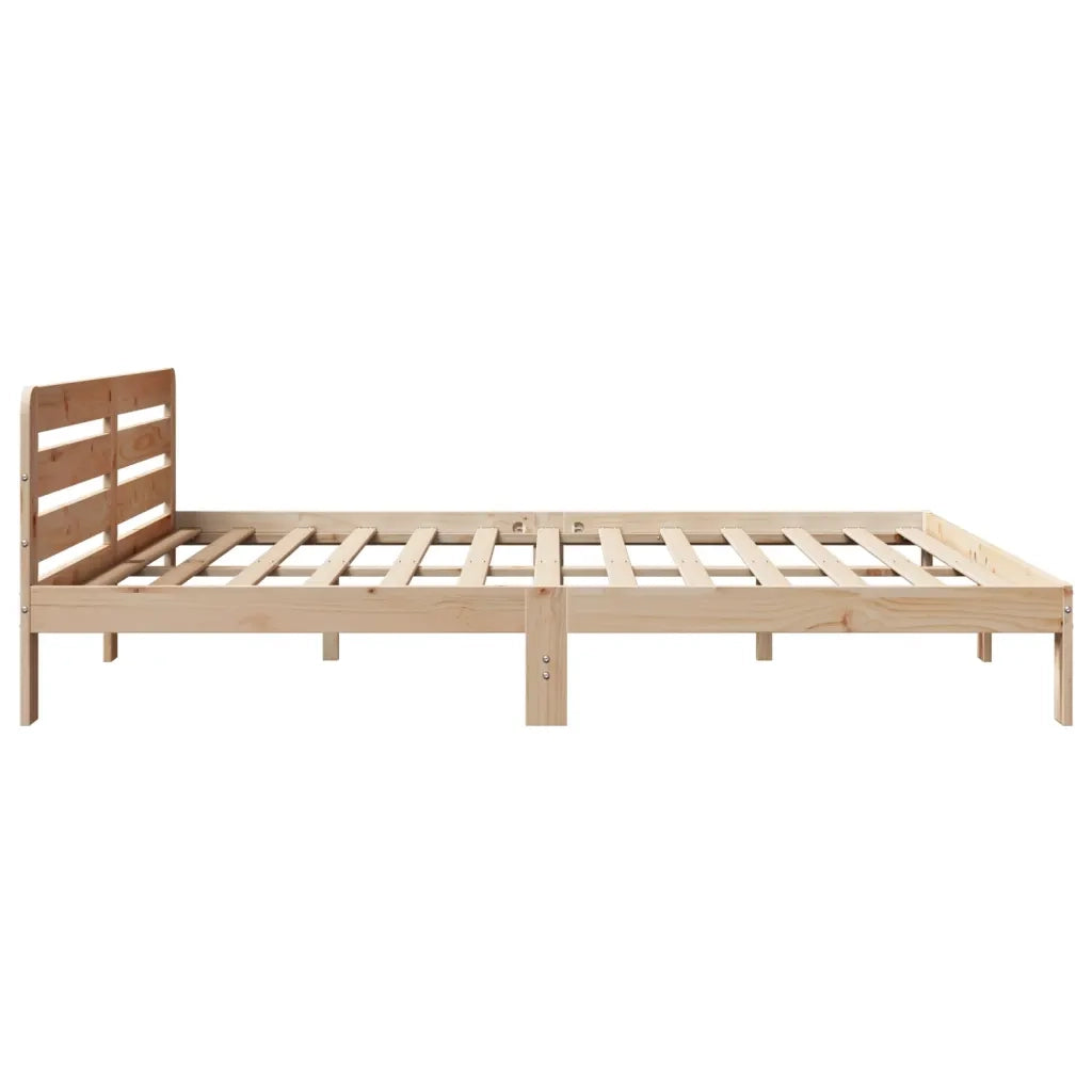Letto senza Materasso 200x200 cm in Legno Massello di Pino