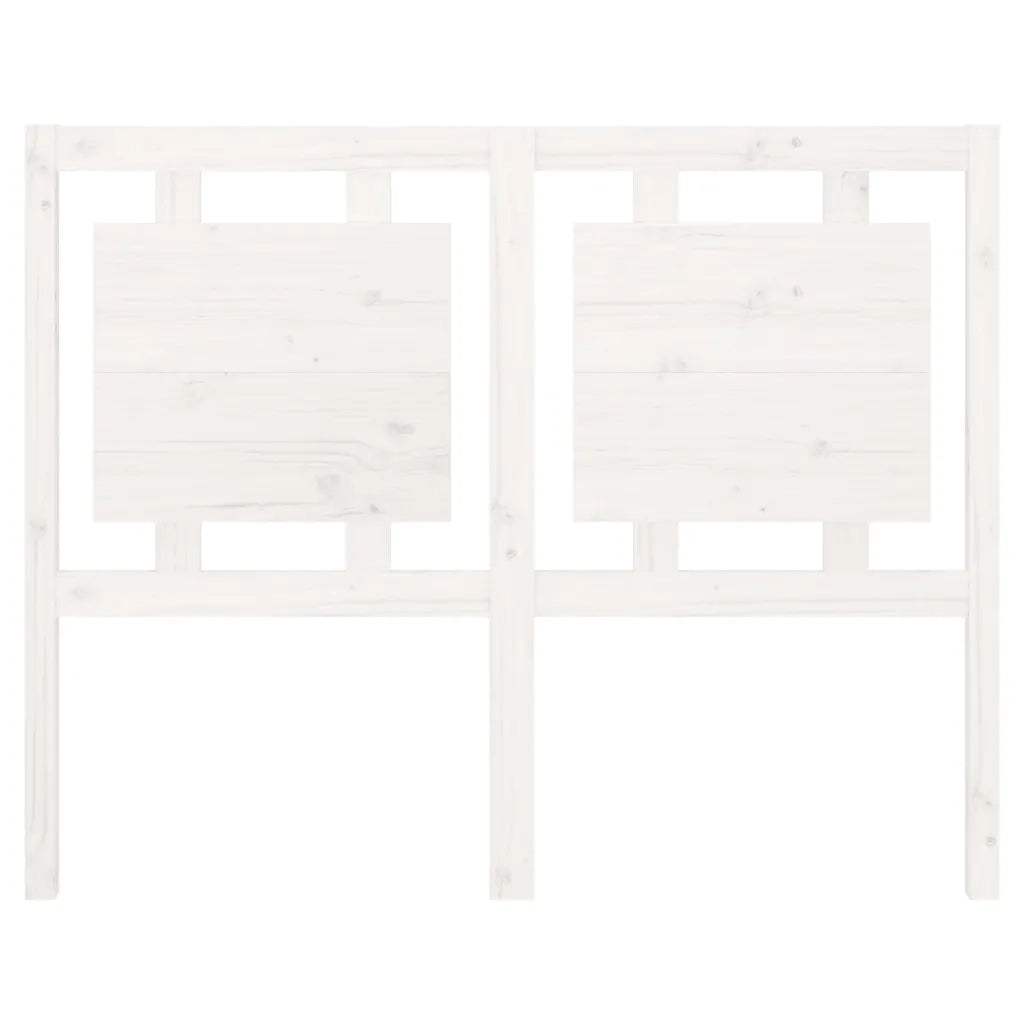 Testiera per Letto Bianca 125,5x4x100 cm Legno Massello di Pino 817931