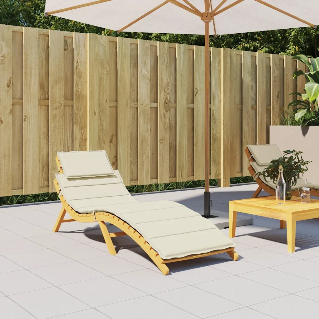 Cuscino per Lettino Crema 186x58x4 cm in Tessuto Oxford 314160
