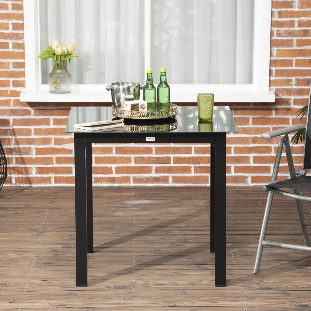 Tavolo da giardino esterno ¨C Xylo ¨C nero, 80x80x74 cm