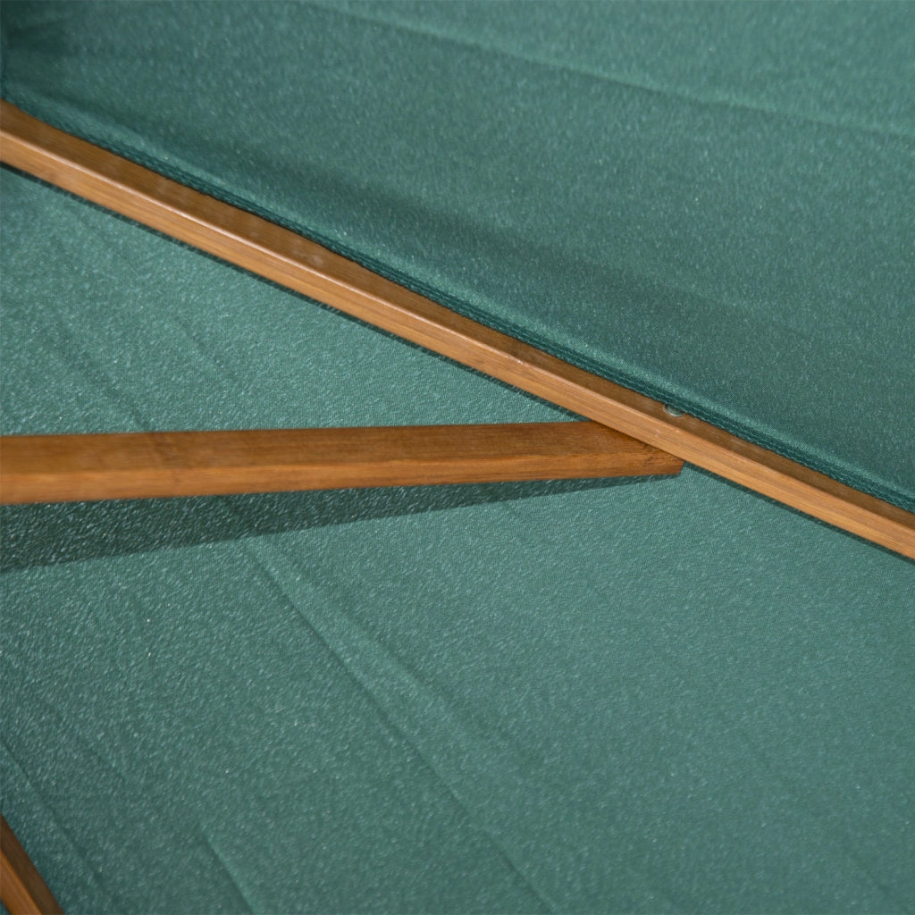 Ombrellone da giardino in legno ¨C zephmum ¨C 2.5m verde scuro