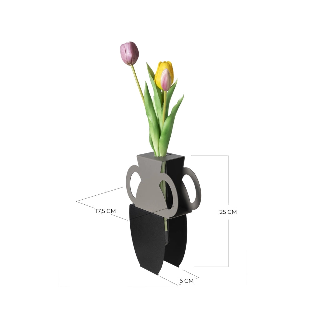 Vaso portafiore decorativo Cribbio Mocha mousse,viola ametista