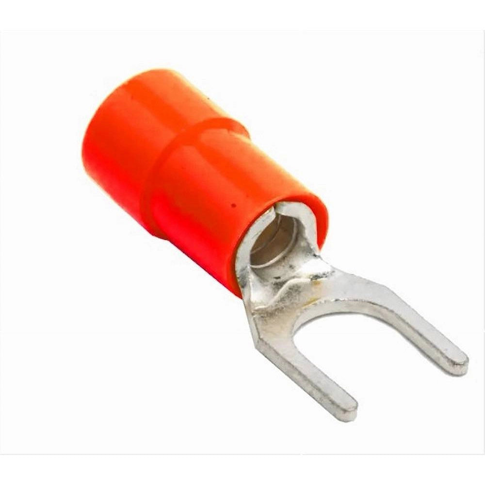 Trade Shop - Set 100pz Capicorda A Forcella A Crimpare Per Cavi 1.5-2.5 Mm² Isolato M4 Sv2-4 - Rosso