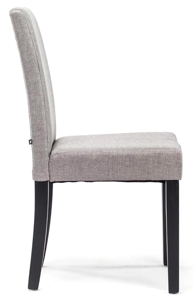 Sedia da pranzo Ina in tessuto grigio chiaro,nero