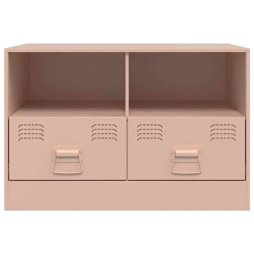 Mobili TV 2 pz Rosso 67x39x44 cm in Acciaio