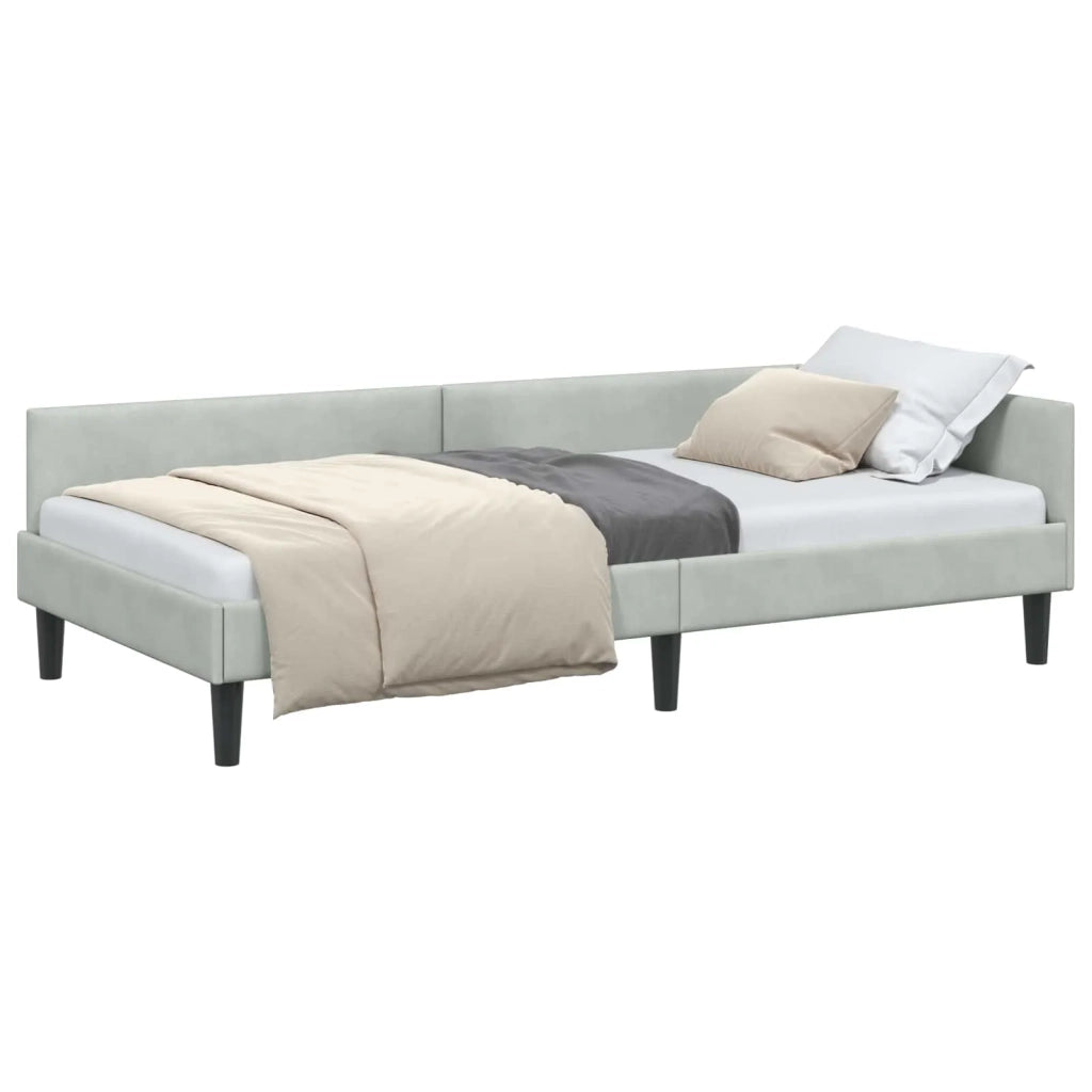 Cornice del letto ad angolo Grigio chiaro 90 cm x 190 cm 42016144