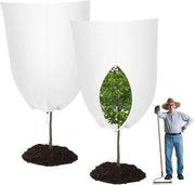 2-pack Protezione per piante Mantello adesivo impermeabile per piante da vaso con cavo di tiraggio Protezione per alberi e palme Protezione contro il gelo Sacchetto per piante con chiusura a raccordo Dimensioni 120x80 cm
