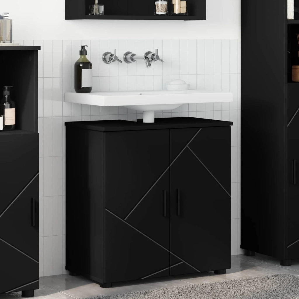 Mobile da Bagno Nero 61 x 35 x 64 cm 883285