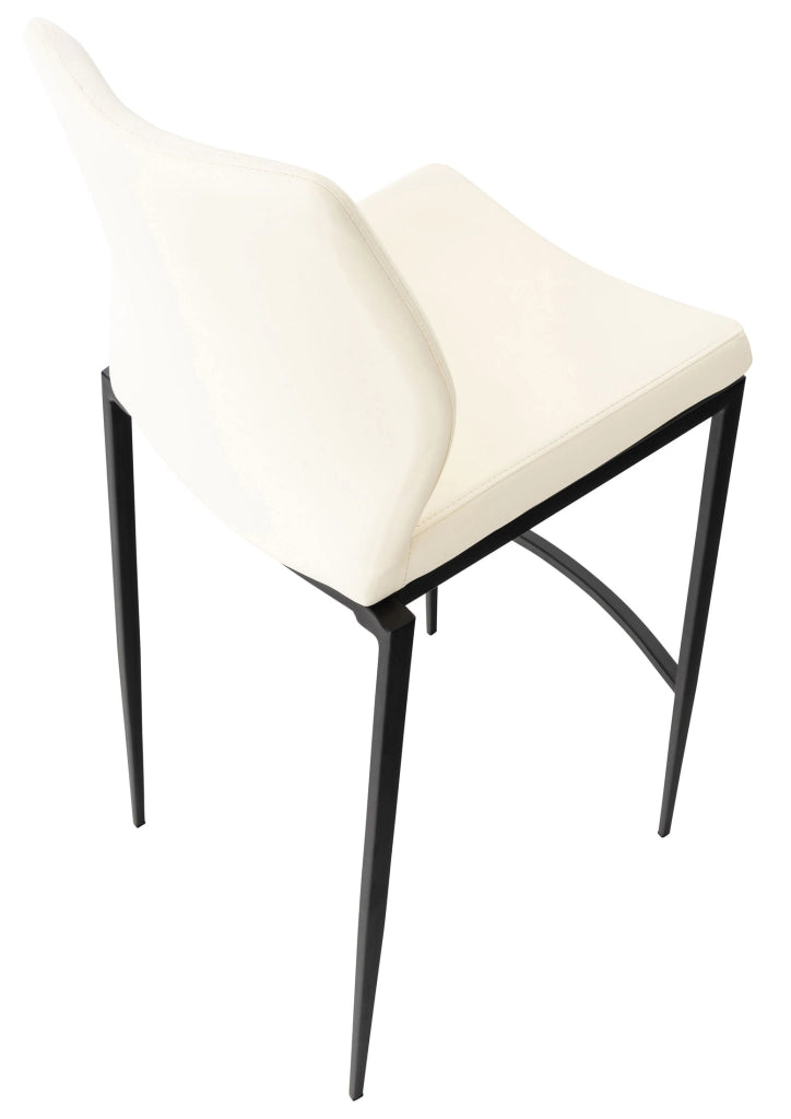 Sgabello Moderno Design Matola In Similpelle crema,nero