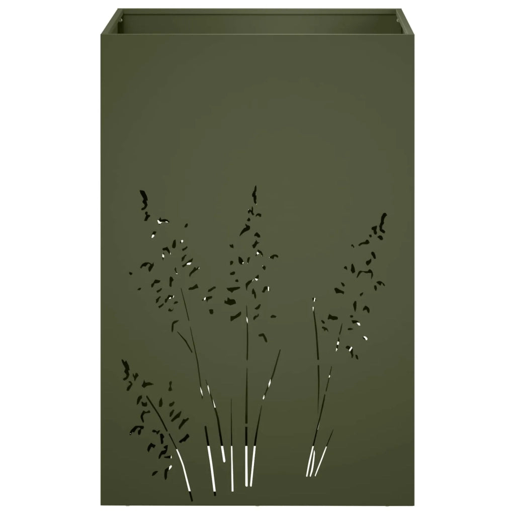Vaso da giardino 2 pz Verde Oliva 50 x 50 x 75 cm 8005771