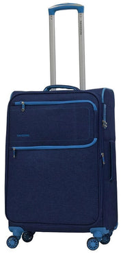 Trolley Valigia Media Morbida in Poliestere 4 Ruote TSA Ravizzoni Nettuno Blu