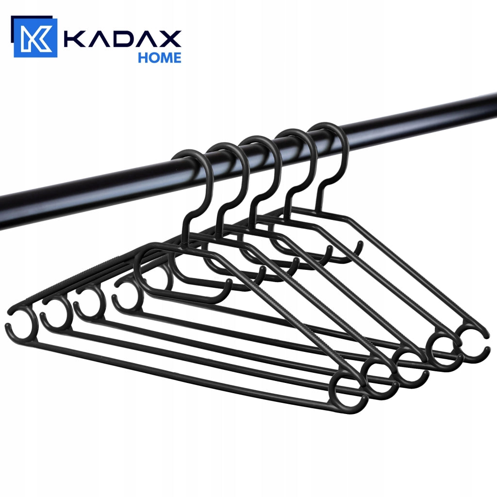 KADAX 5 grucce appendiabiti in plastica nere
