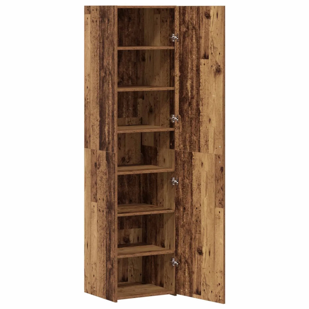 Credenza 2 pz-Set di 2 Buffet-Armadio da cucina Legno vecchio 45 x 42,5 x 185 cm