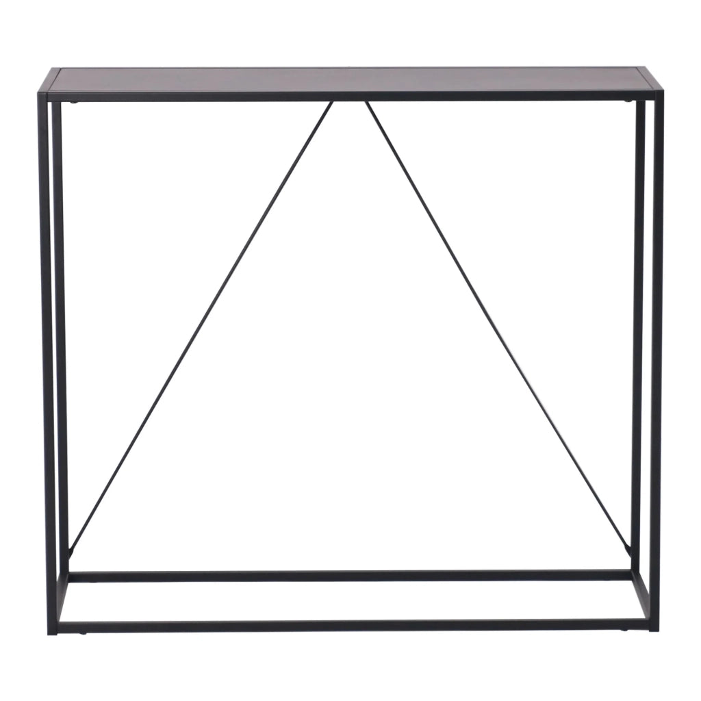 Tavolo consolle in acciaio 90 x 30 x 80 cm per ingresso soggiorno sala da pranzo nero 03_0010869