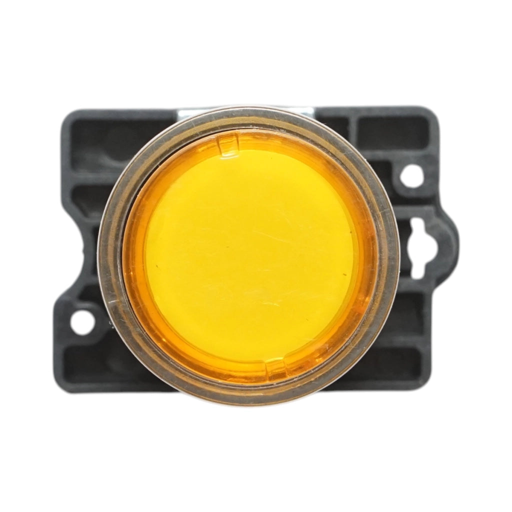 Pulsante indicatore LED giallo con resistenza integrata 1NO, 220V, LAY5 Breckner Germany