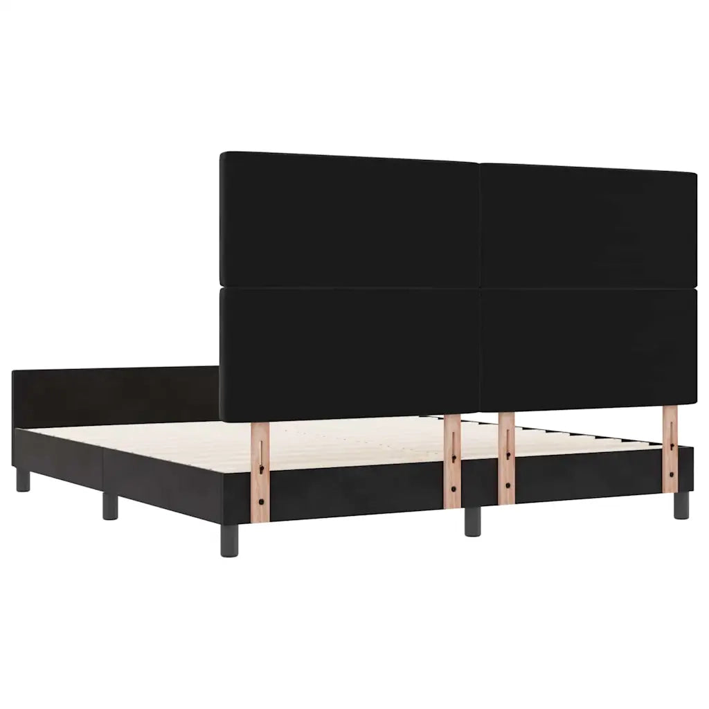 Letto a molle con testiera Nero 180 x 200 cm Velluto 3344893