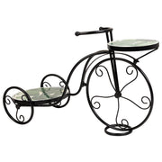 Supporto bici in mosaico Verde e ferro battuto 67x26,5x43h
