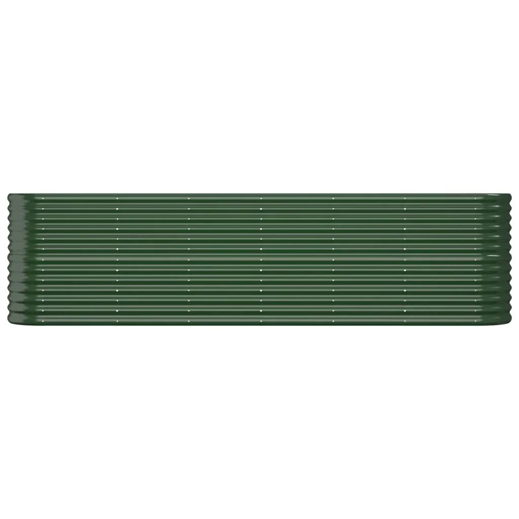 Letto Giardino Acciaio Verniciato a Polvere 260x40x68 cm Verde