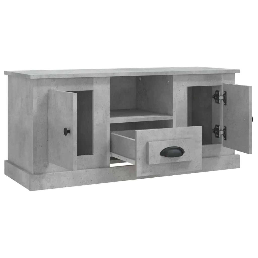 Mobile TV | Armadietto TV | Mobile Porta TV Grigio Cemento 100x35,5x45cm Legno Multistrato
