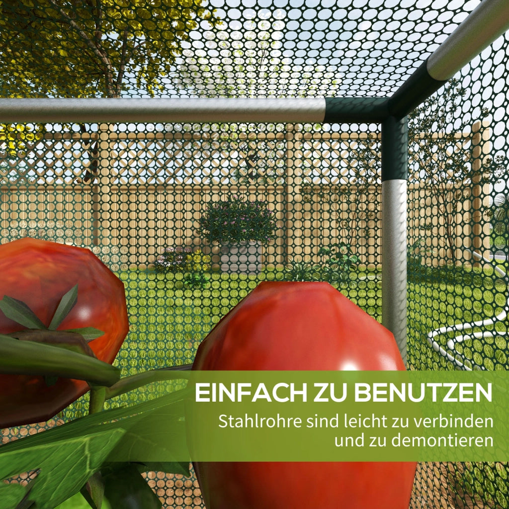 Tenda da giardino con rete ¨C zephmum ¨C verde/argento 125x125x62.5