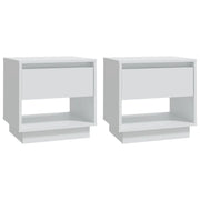Comodini 2 pz-Set di 2 Tavolino da notte Bianchi 45x34x44 cm in Truciolato