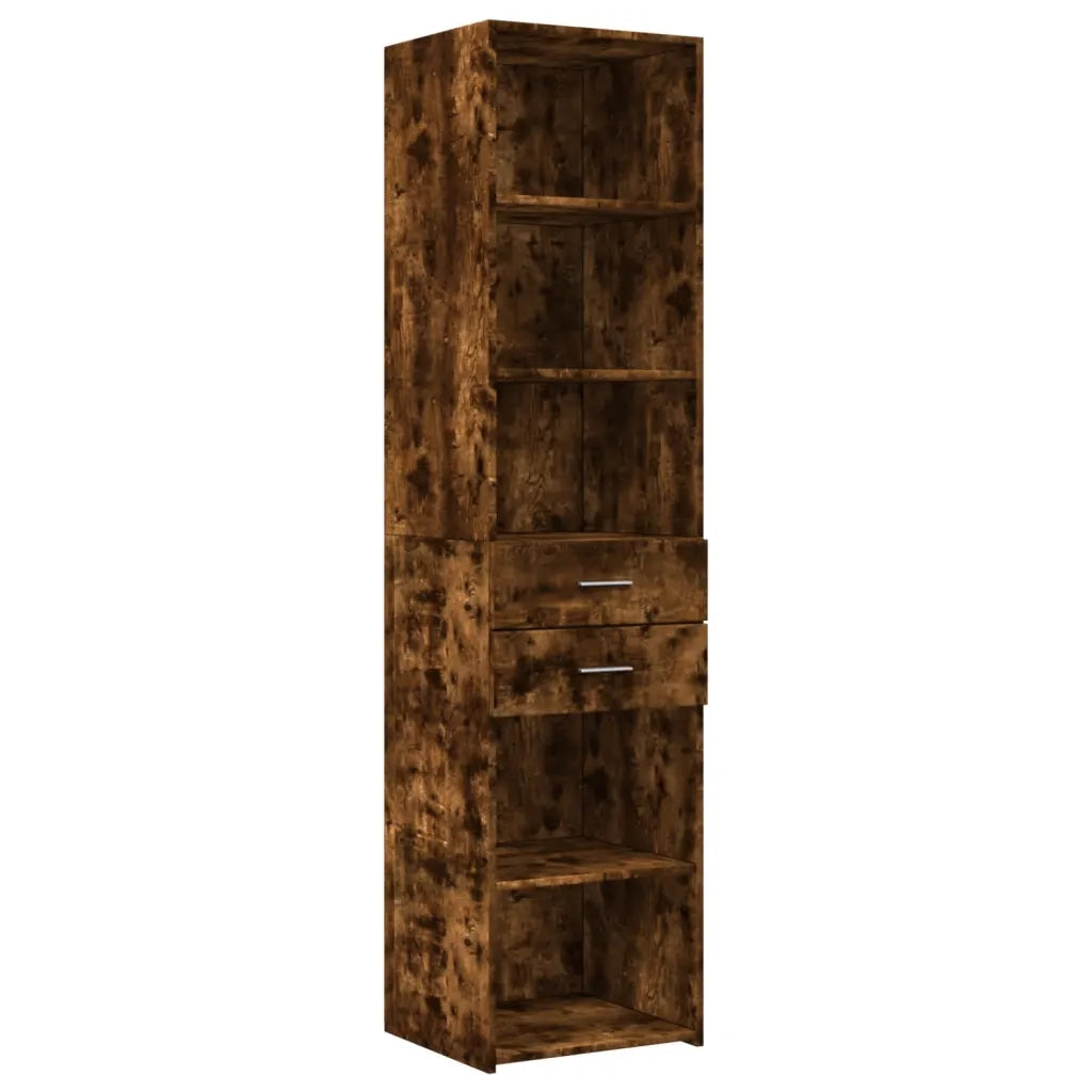 Credenza-Buffet-Armadio da cucina Rovere Fumo 45x42,5x185 cm in Legno Multistrato 367048