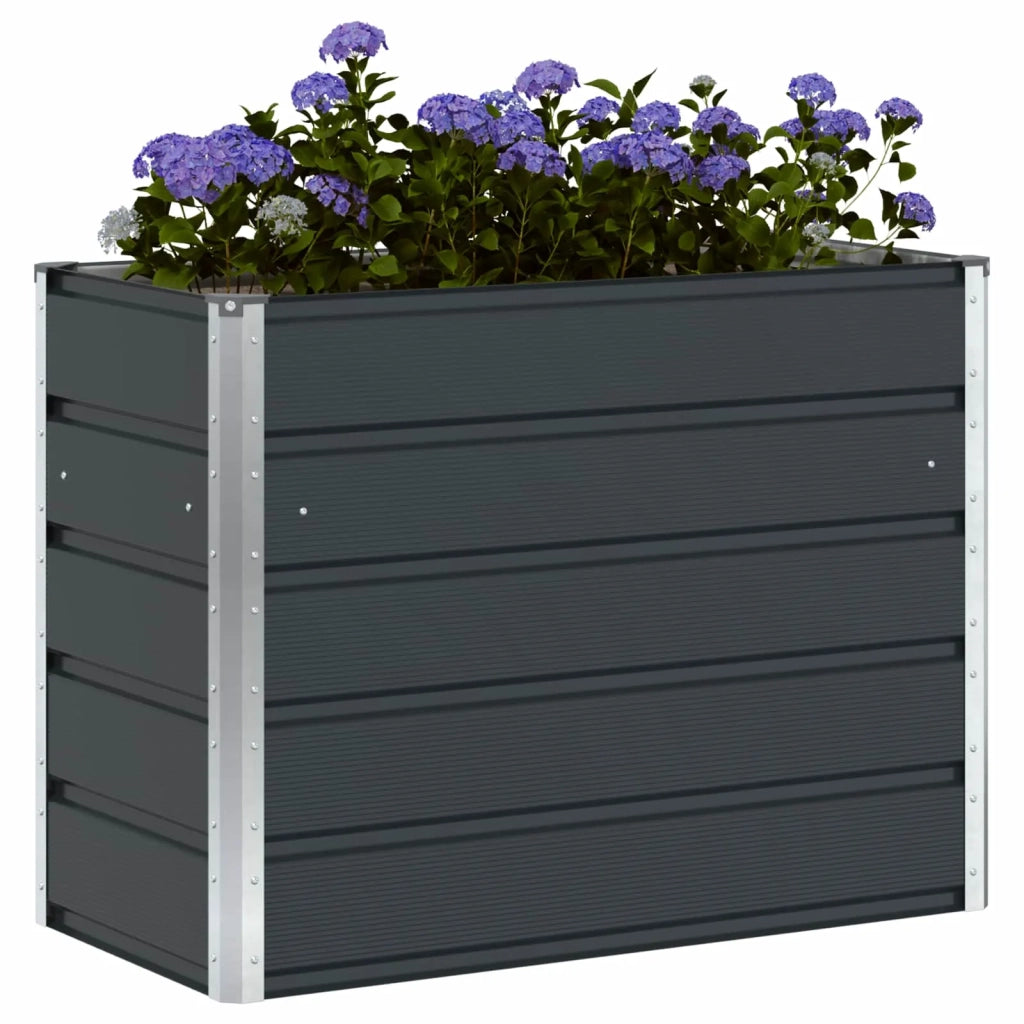 Fioriera Antracite 100 x 50 x 75 cm Acciaio zincato