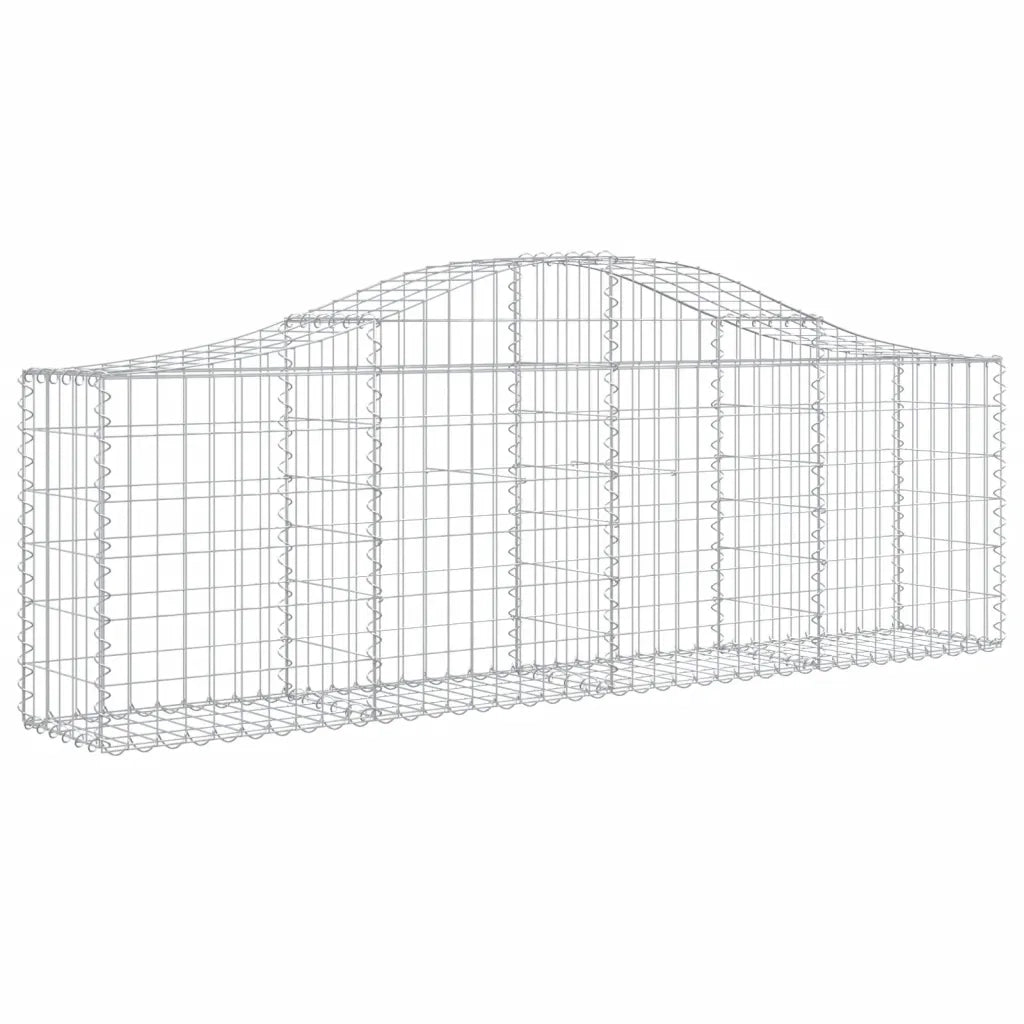 Cesti Gabbioni ad Arco 6 pz 200x30x60/80 cm Ferro Zincato