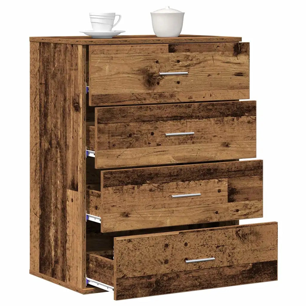 vidaXL Credenza Legno vecchio 60 x 39 x 80 cm Legno multistrato