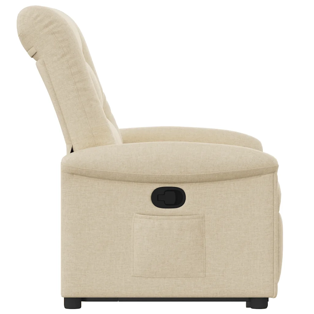 Poltrona Alzapersona Reclinabile Crema in Tessuto 3303262