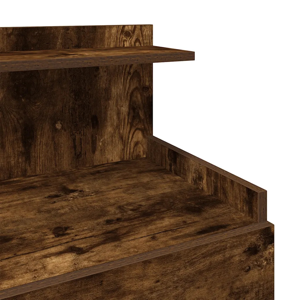 Comodino con 2 cassetti Rovere Affumicato 40x36,5x62 cm 858640