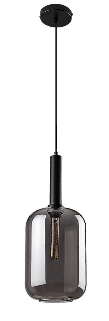Lampada a sospensione Rabalux Lissandra vetro fumé E27