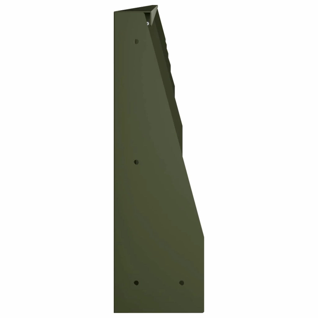 Muro di contenimento 6 pz 100 x 12 x 30 cm Acciaio Verde Oliva 3449117
