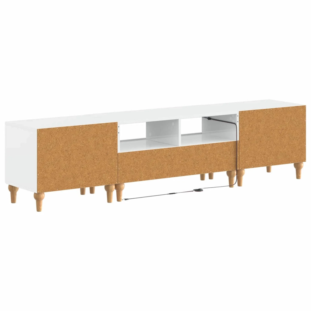 Mobile TV LED a 3 pezzi Bianco Lucido Legno ingegnerizzato 3416502