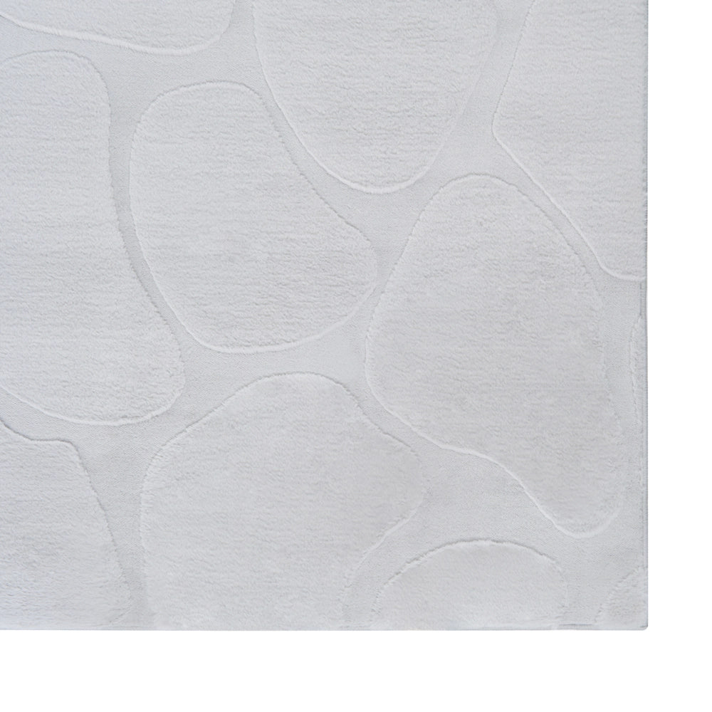 Tappeto decorativo rettangolare in jacquard, 160 x 160 cm tortora design elegante