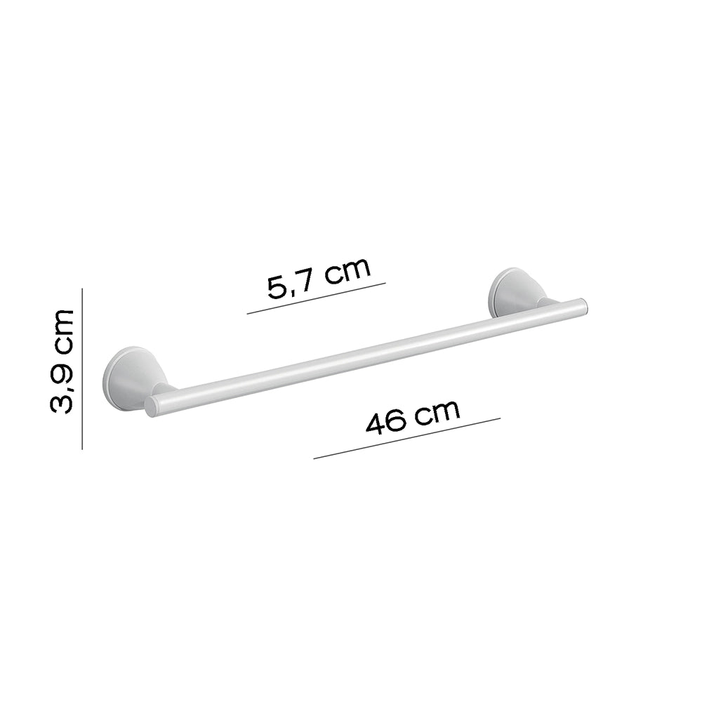 Portasalviette a muro 45 cm Gedy in acciaio bianco | Genziana