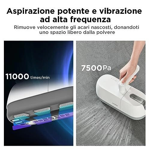 Midea B5D Aspirapolvere per Materassi con Lampada Uv Bianco